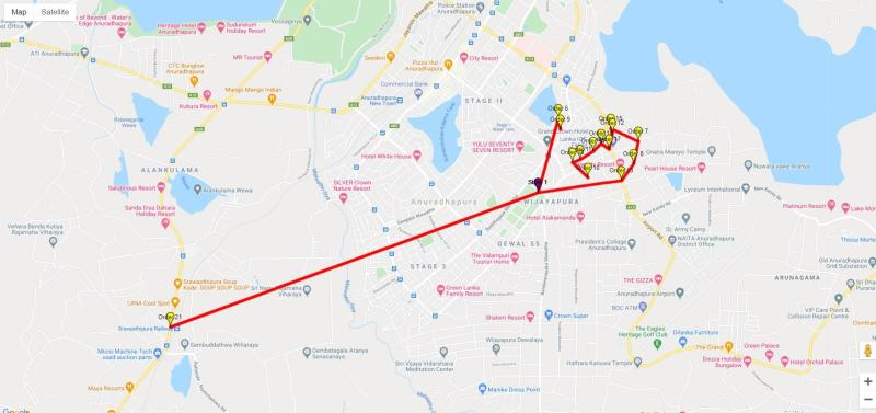 Map-based delivery route planning visualization